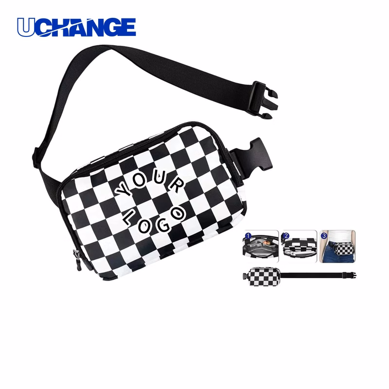 Oxford Belt Bag Organizer with Zippered Pockets
