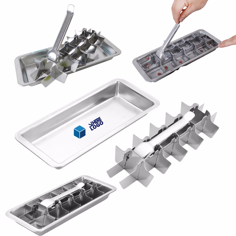 Metal Ice Tray With Quick - Release Tool