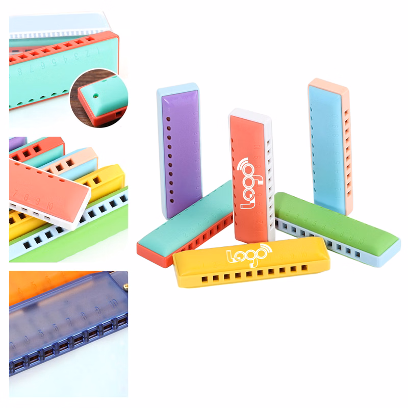 Compact 10-Hole Harmonica with Music Scores