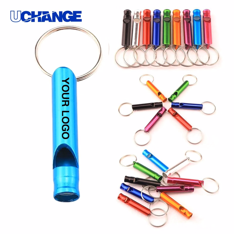Aluminum Whistle Key Chain Keychain for Outdoor Safety