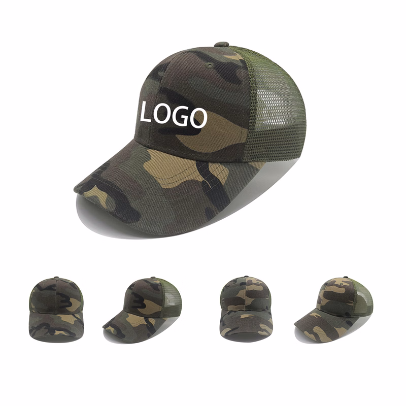 CAMO trucker cap with mesh back