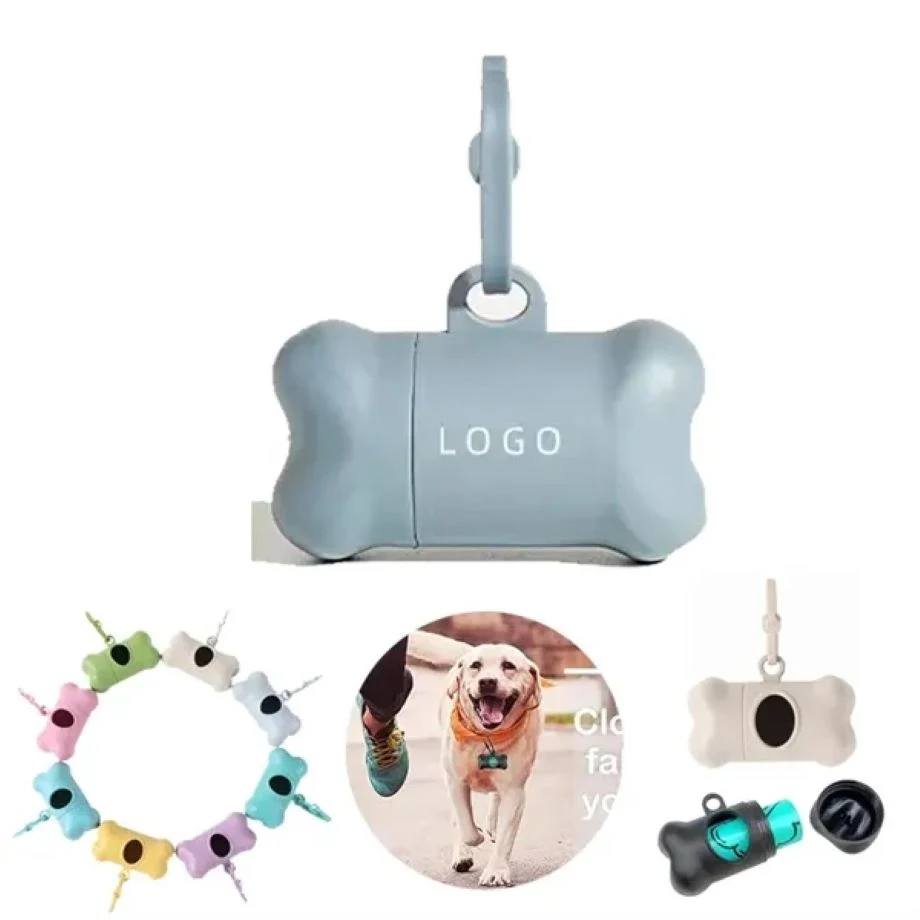 Biodegradable Dog Poop Bag Dispenser with Carabiner 1
