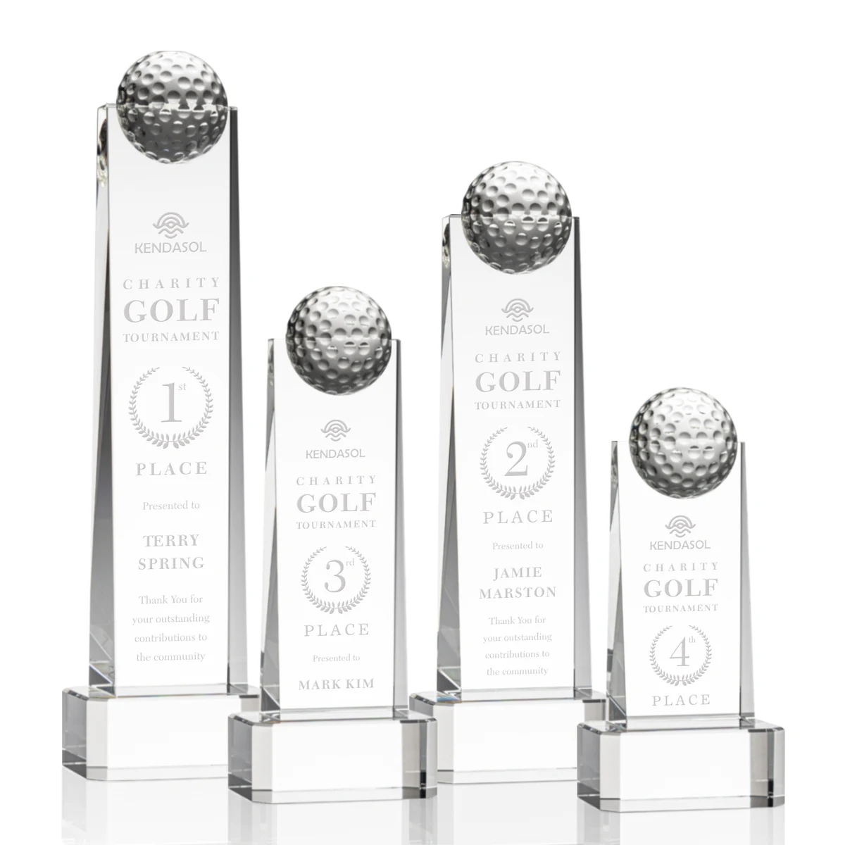 Dunbar Golf Award on Base - Clear 1