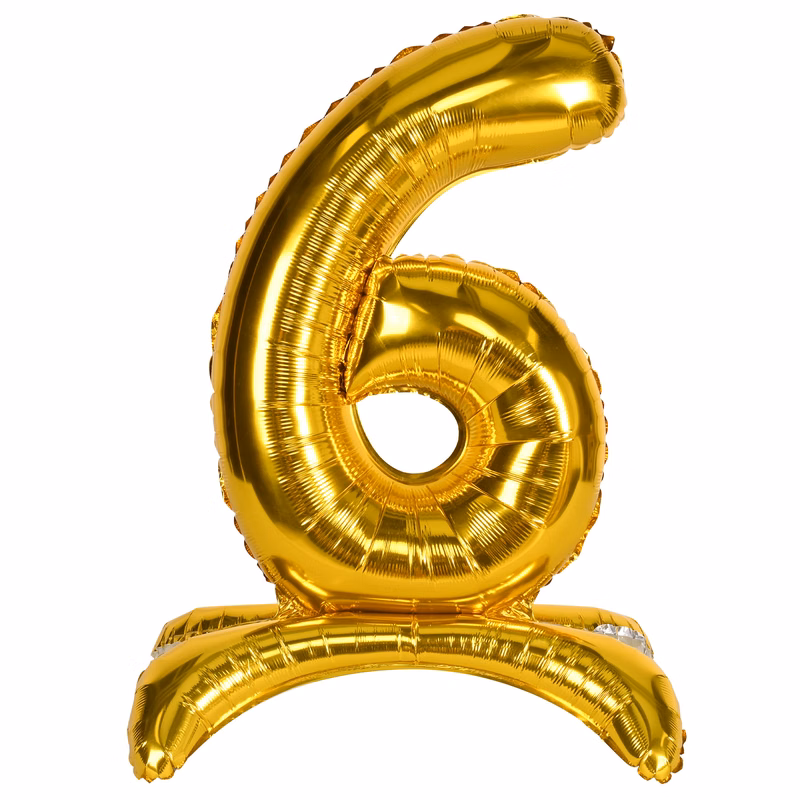 Self-Standing Balloon Number "6"