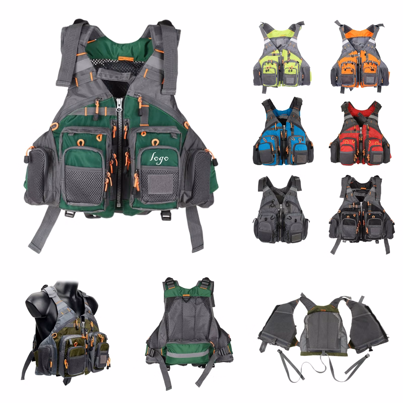 MOQ10 Adjustable Multi-Pocket Flotation Life Vest