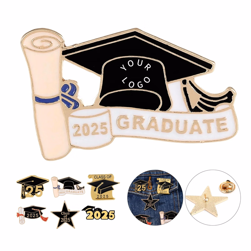 Class of 2025 Graduation Enamel Pins for School Events