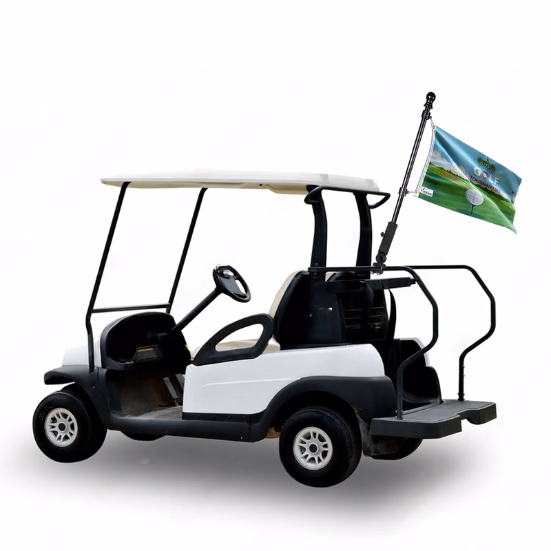 Standard Golf Cart Flag Display Kit with Flag