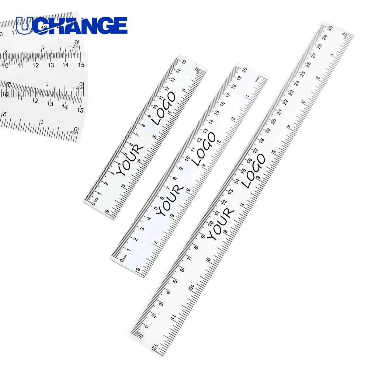 8-Inch Clear Plastic Ruler 1