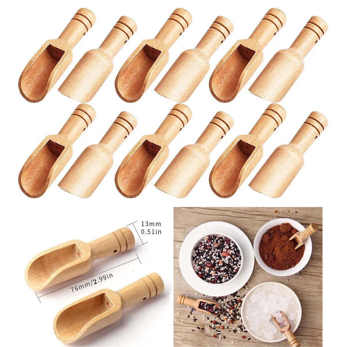Mini Bamboo Wooden Spoon 1