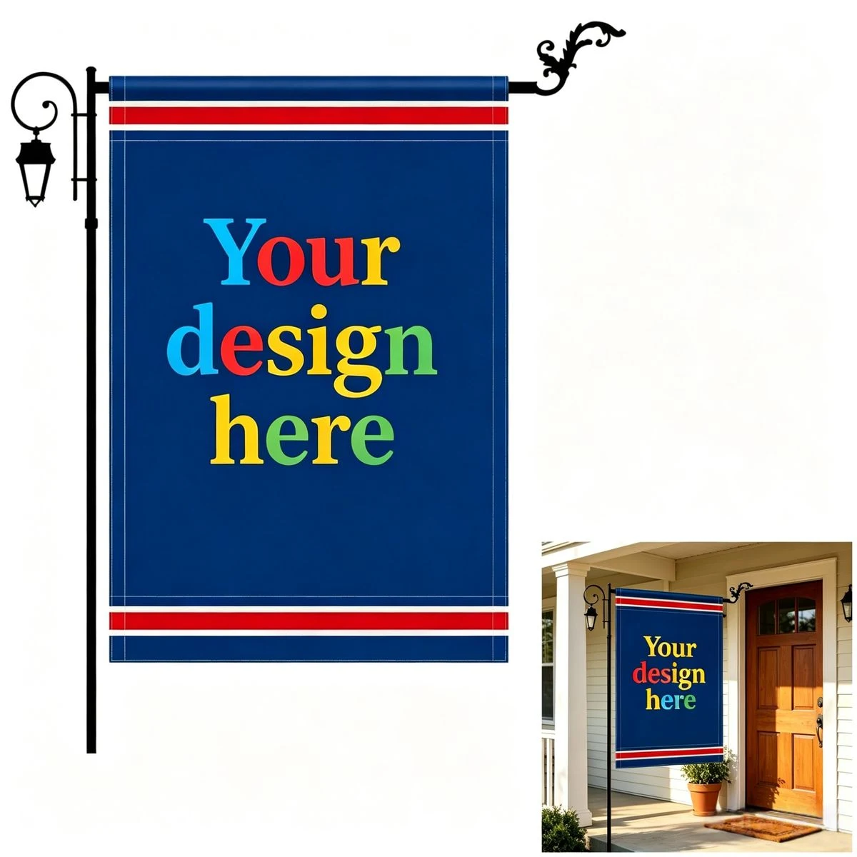 Garden Flag & Custom Hanging Decor Banner 1