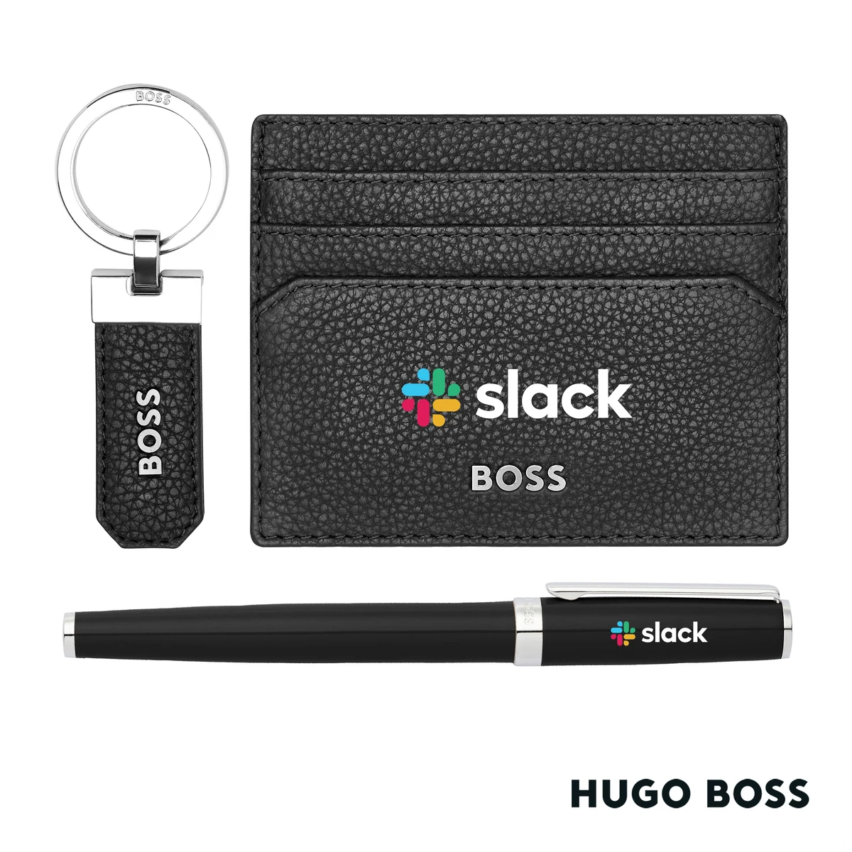 Hugo Boss® Rollerball Pen, Key Ring & Card Holder Set 1