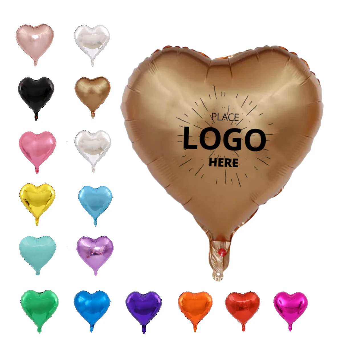 18in Heart Shaped Foil Balloon 1