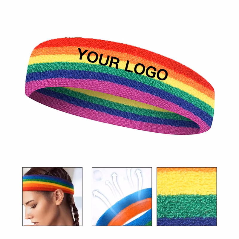 Unisex Rainbow Pride Sports Headband with Stretch Fit