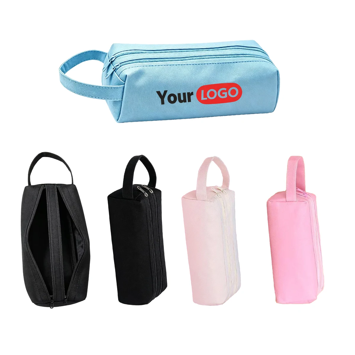 Oxford Large Durable Double-Zipper Pencil Case 1