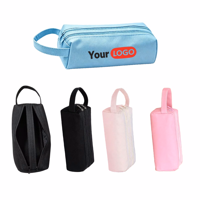 Oxford Large Durable Double-Zipper Pencil Case