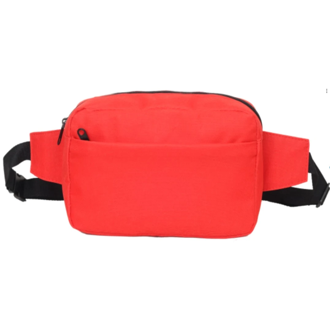 Heat Transfer 600D Waist Bags W/3 Zippers 9"W X 6"H 1