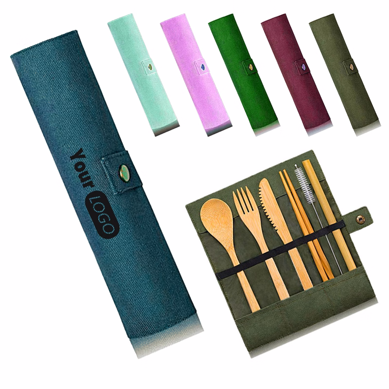 Bamboo Portable 6-Piece Bamboo Utensil Set For Sustainable Dining