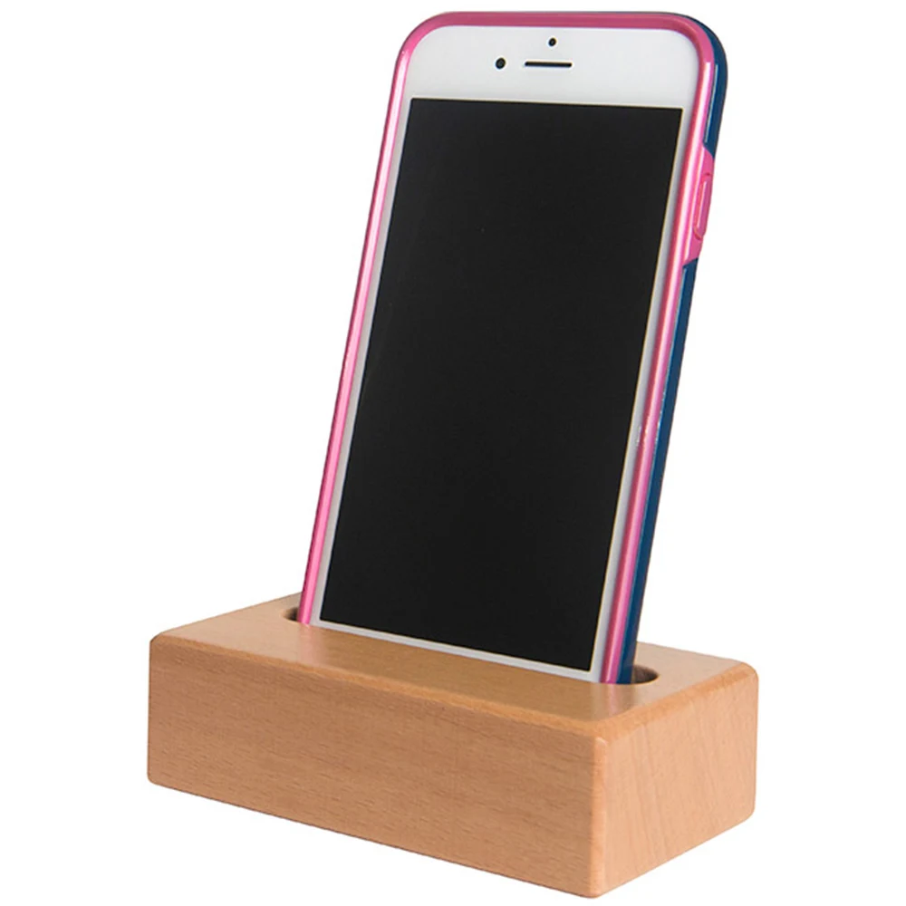 Wooden Block Phone Holder 1
