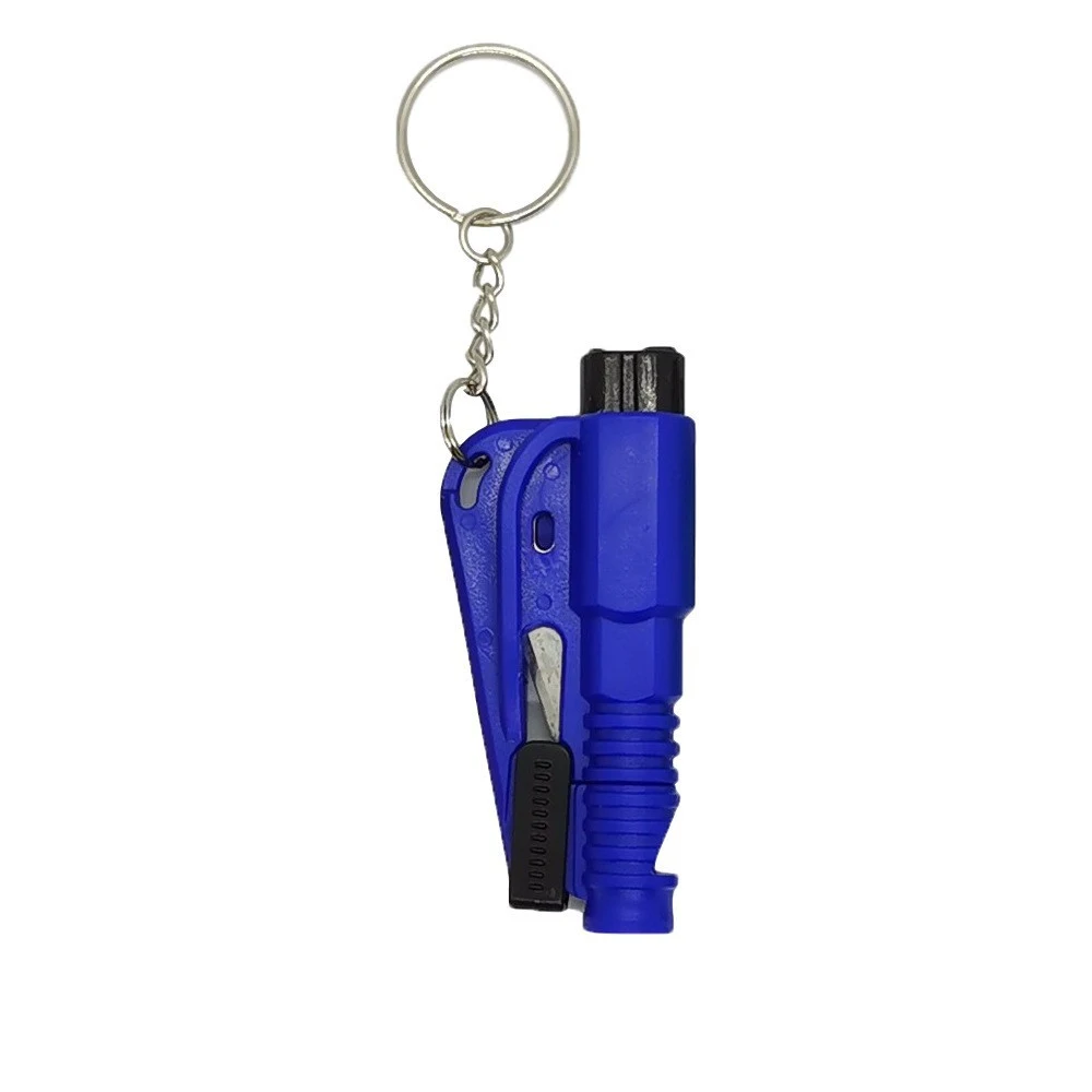 3 In 1 Car Safety Escape Tool Keychain With Whistle 1