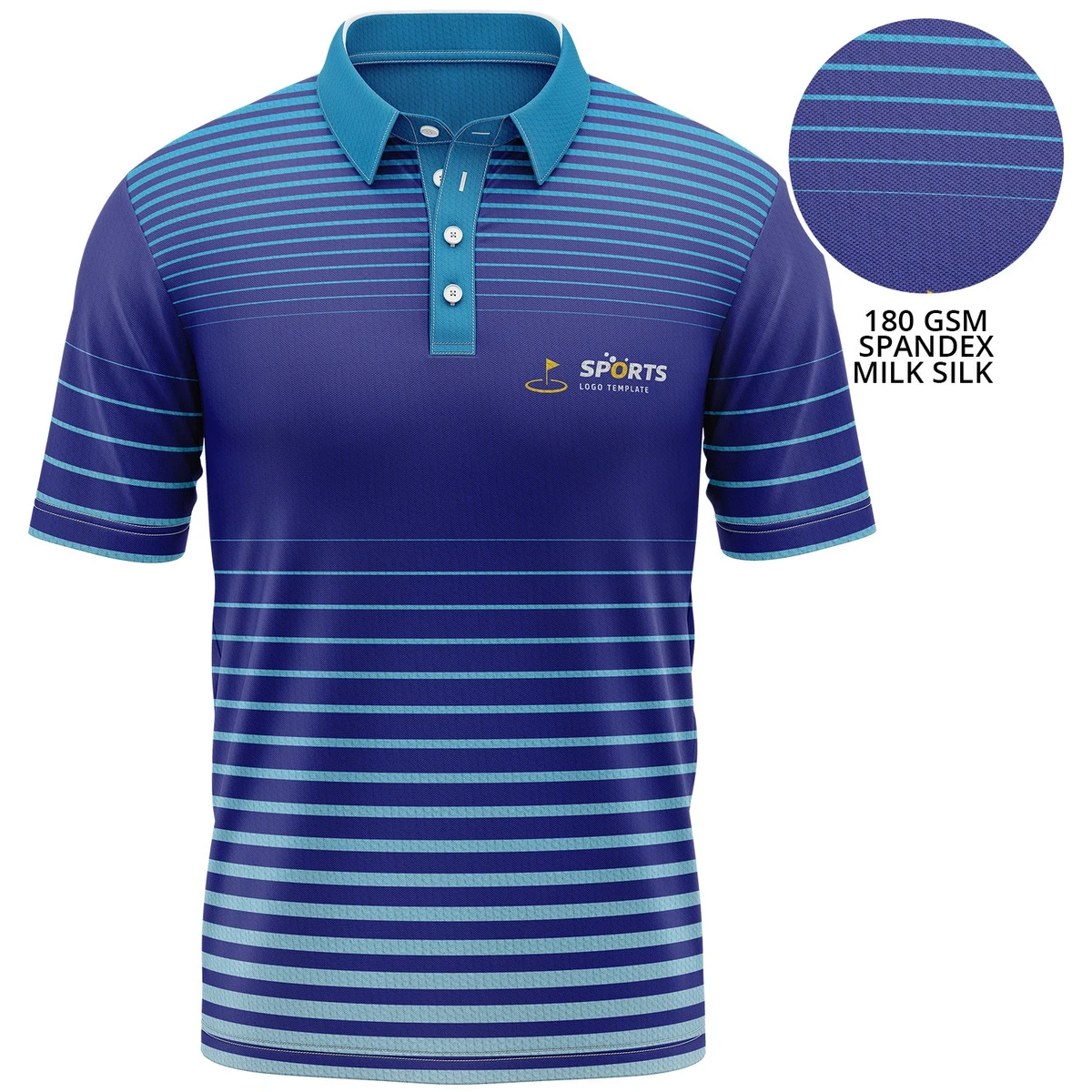 Unisex 180 GSM Spandex Milk Silk Sublimation Short Sleeve Polo 1