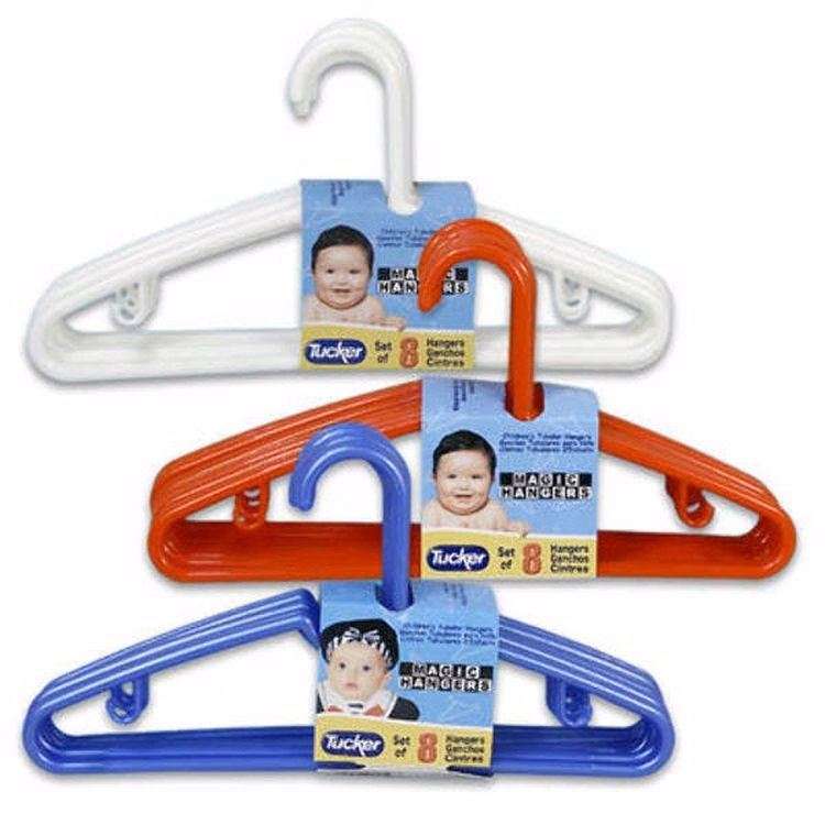 Children's Plastic Hangers - Assorted 8 Pack