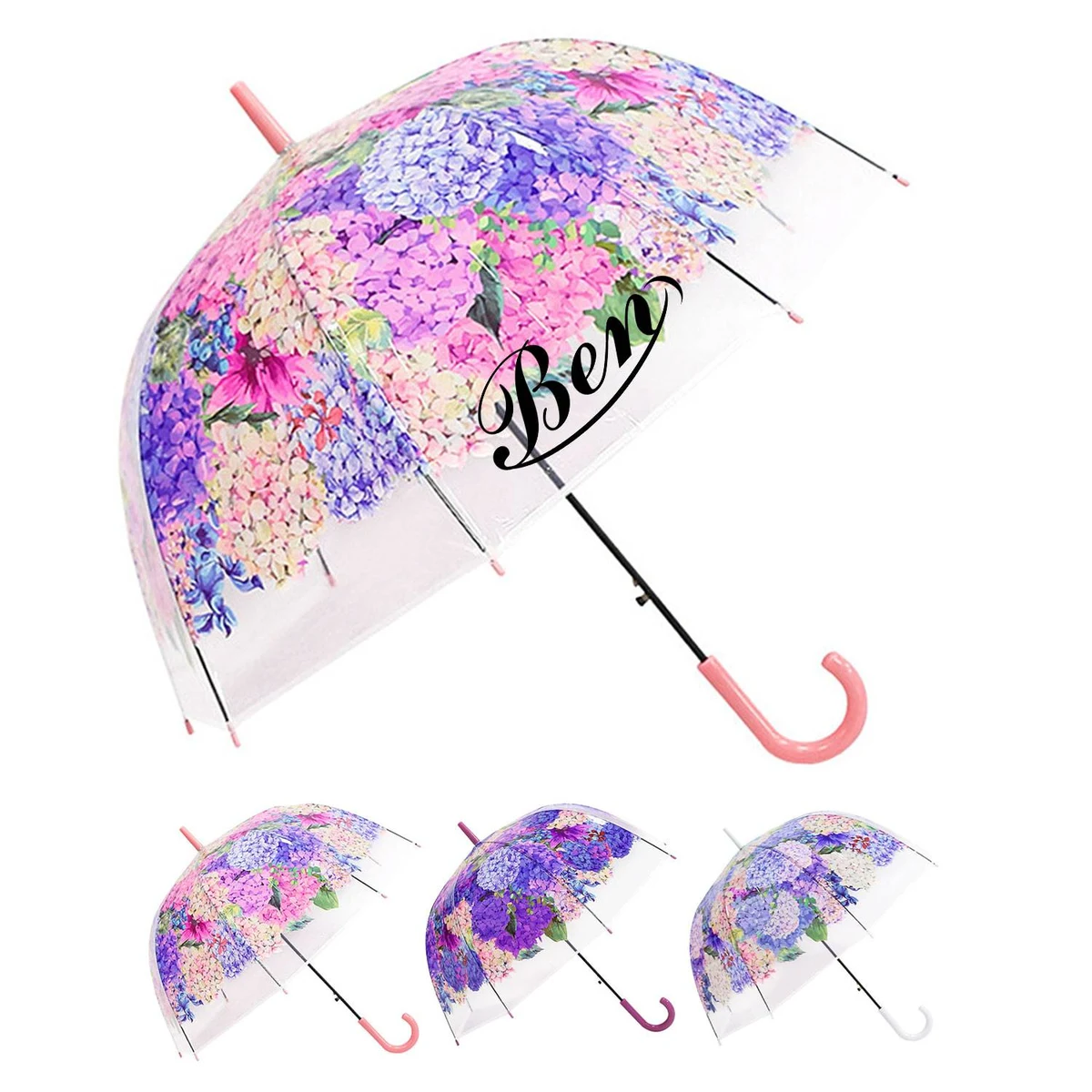32" Automatic Straight-Handle Printed Umbrella 1