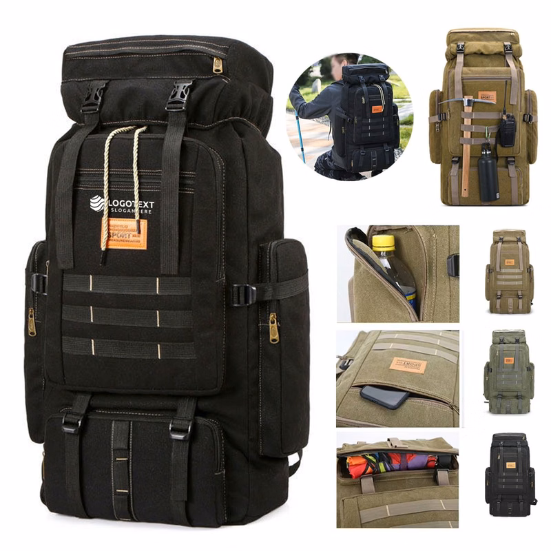 Large Canvas Capacity Outdoor Waterproof Tactical Backpacks