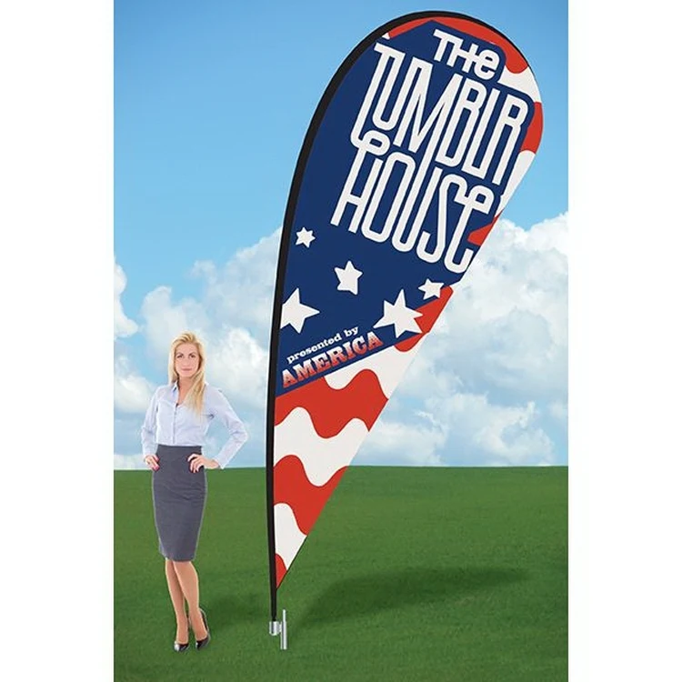 12ft Teardrop Flag with Ground Stake-Double 1