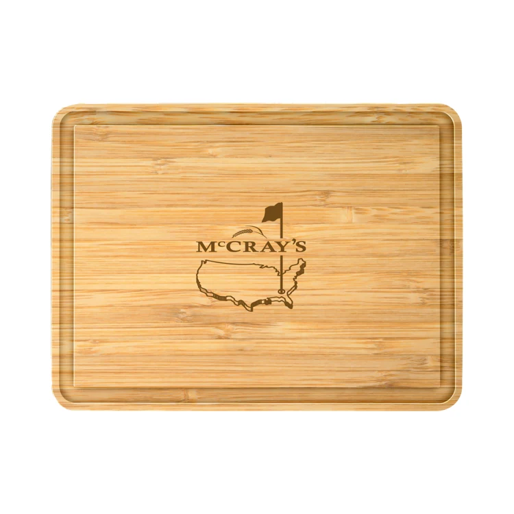 24" Rectangle Bamboo Cutting Board with Juice Groove 1