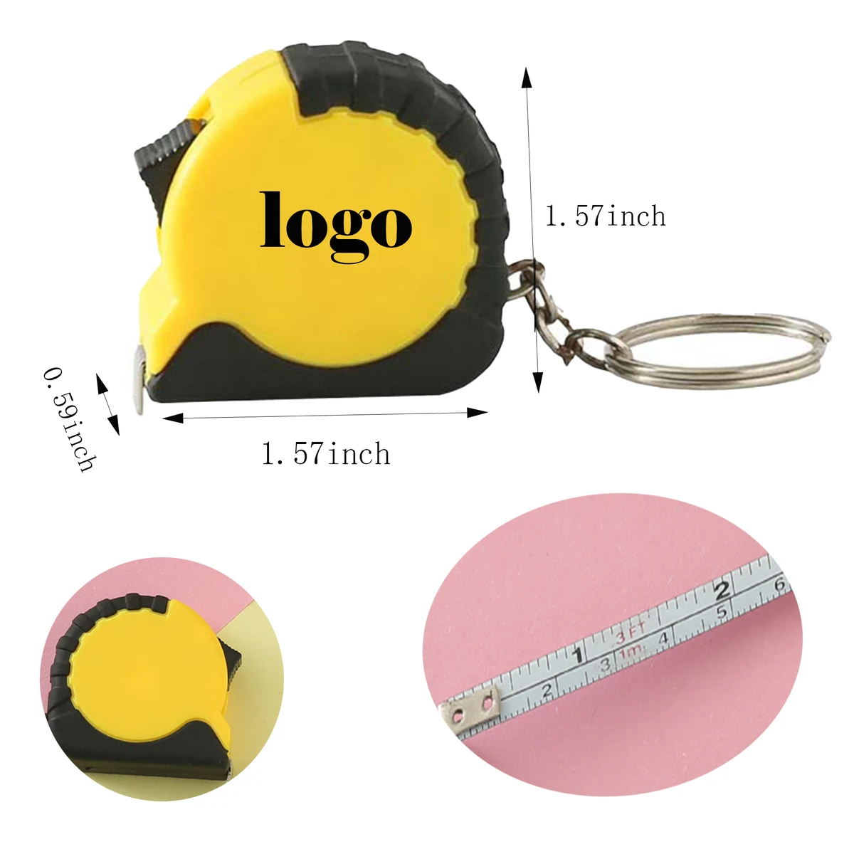 Pocket-Sized Keychain Measuring Tool MOQ50 1