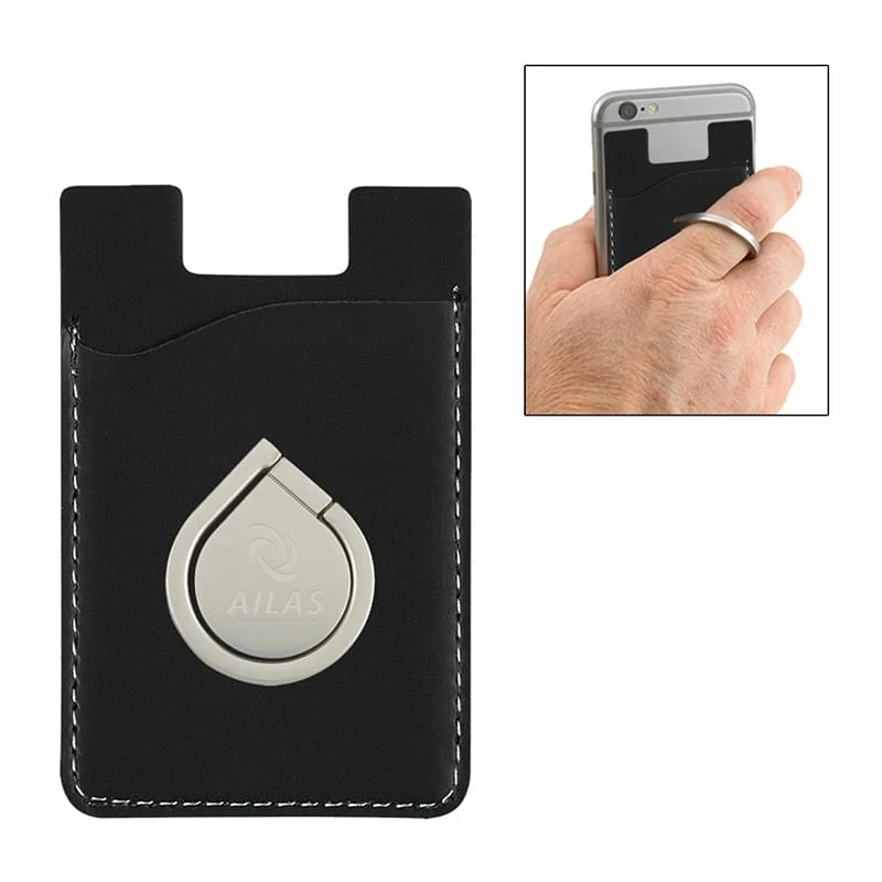 Portable Aluminum Mobile Stand and Phone Wallet 1