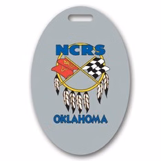 Full Color Write On Tag w/ Flexible Plastic Loop Strap (Oval 2"x3")