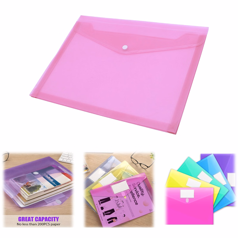 A4 Size File Envelopes Clear Document Bag