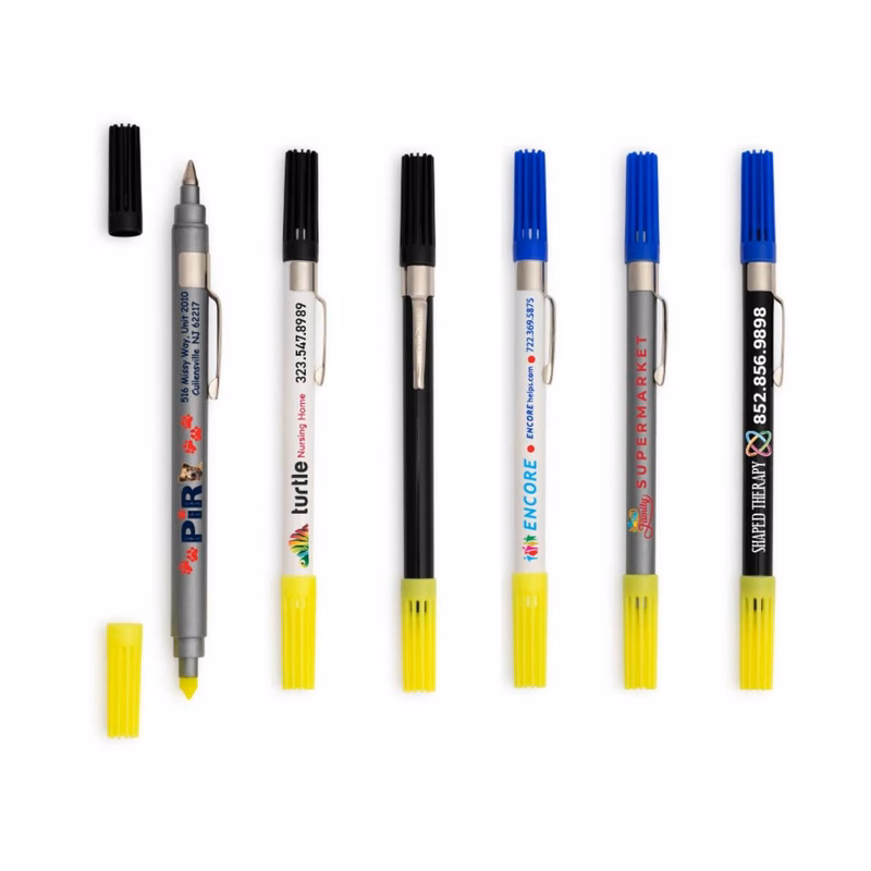 Small Batch -Dri Mark® Double Header Highlighter  Ballpoint Pen