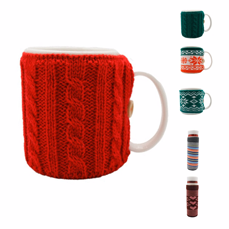 Custom Knitted Acrylic Fiber Cup Sleeve