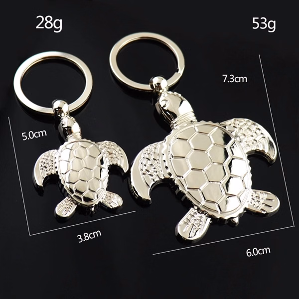 Custom Metal Turtle Keychain with Full-Color Logo — Events & Corporate Gifting