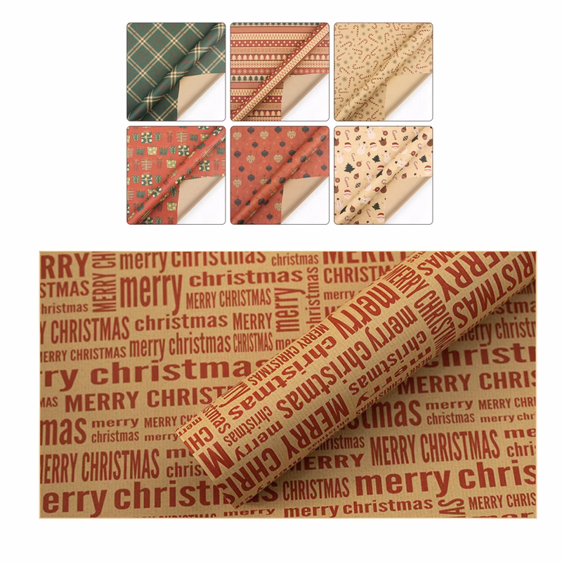 Custom Full Color Gift Food Kraft Wrapping Paper