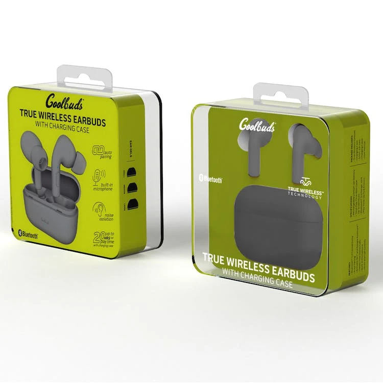 Coolbuds Wireless Earbuds - Charging Case Gray 1