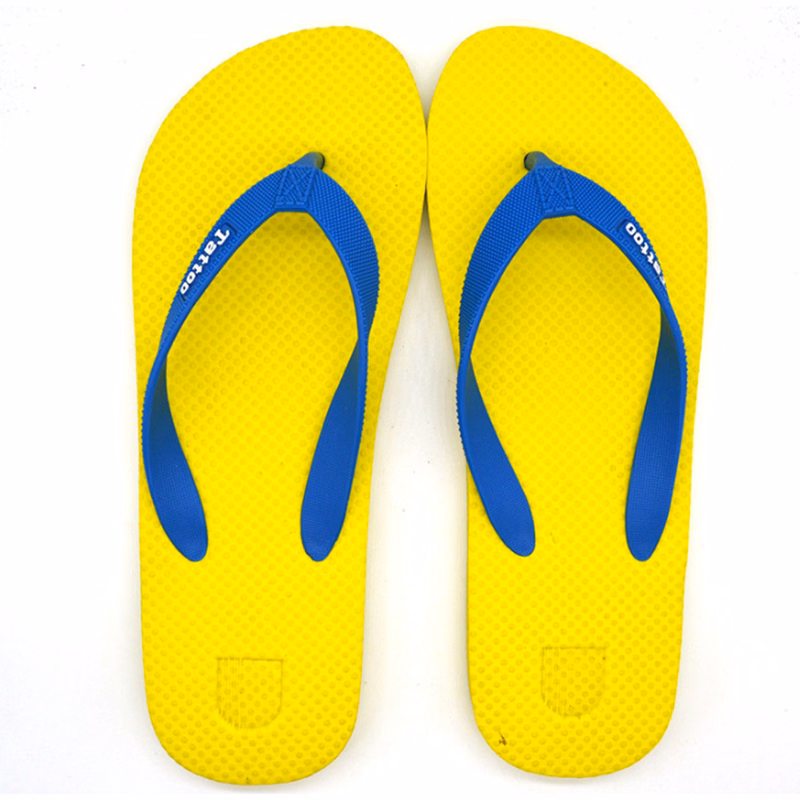 Beach flip flops made of PVC and PE materials