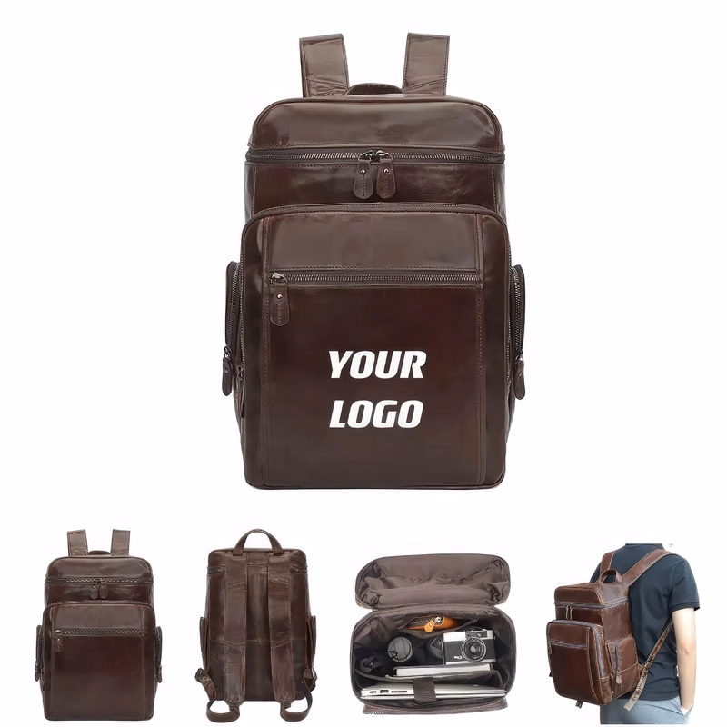 Custom Vintage Genuine Leather Backpack Fit 15.6 " Laptop