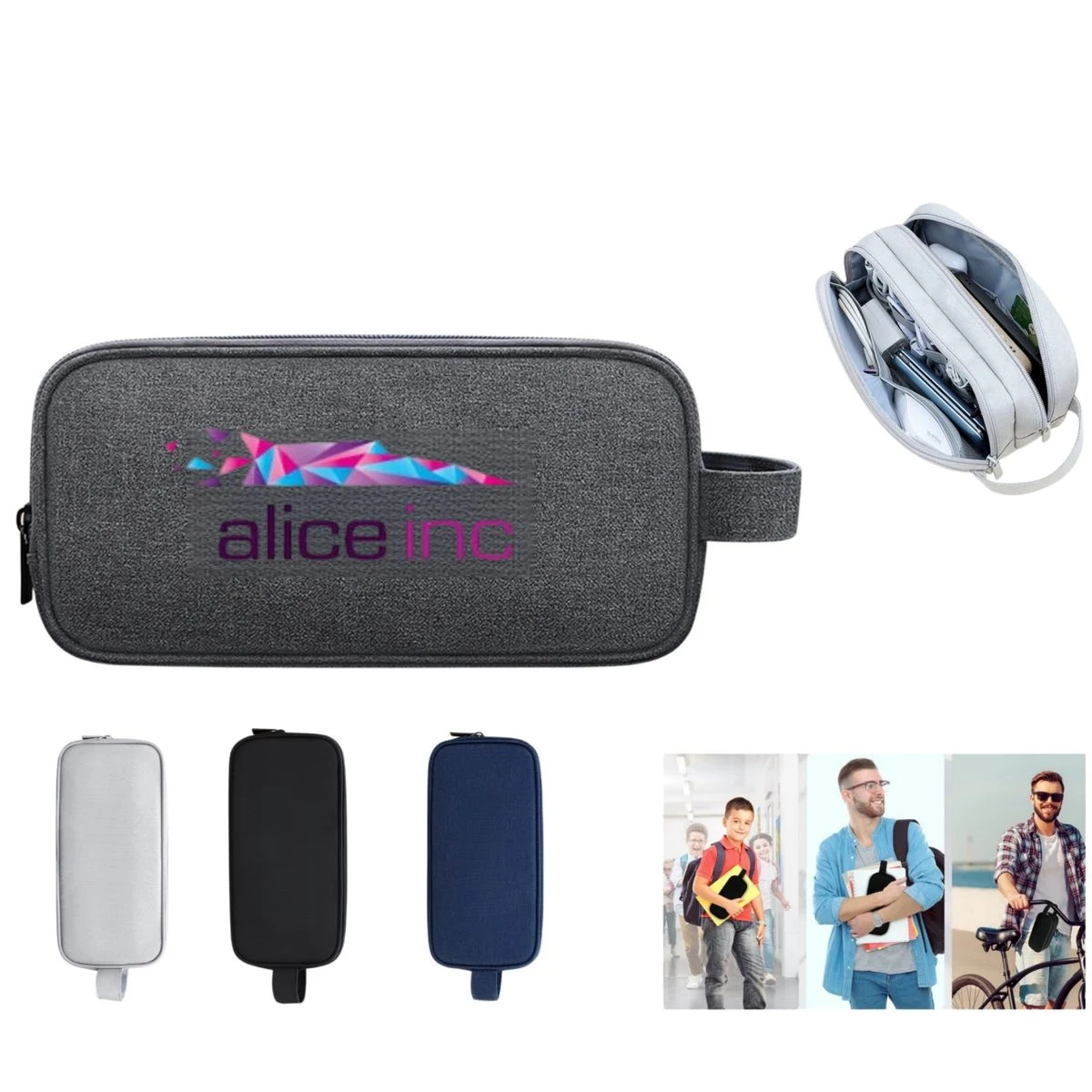 Double Layers Electronics Storage Pouch 1