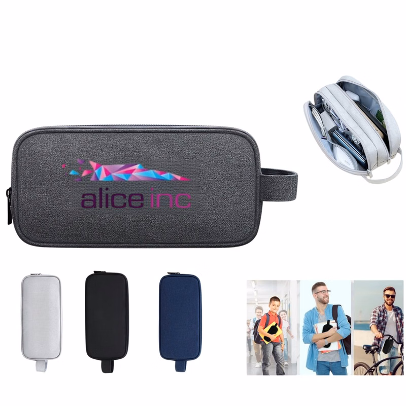 Double Layers Electronics Storage Pouch