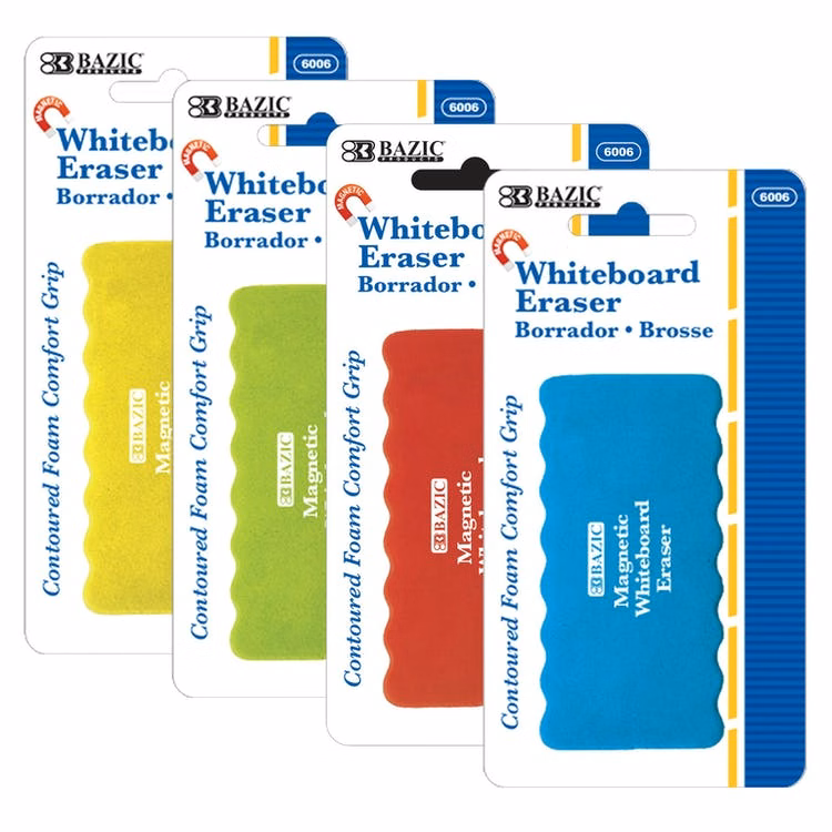 Magnetic Whiteboard Erasers - Foam Comfort Grip