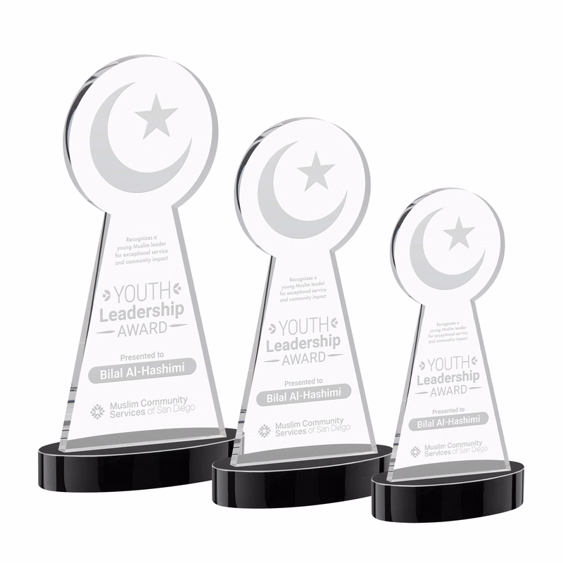 Crescent & Star Award on Alberton Base - Black