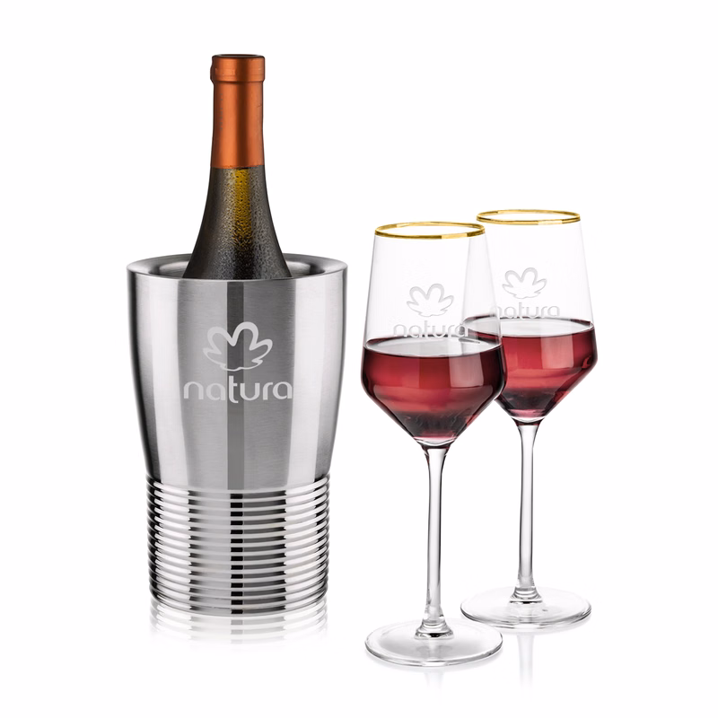 Genoa Wine Cooler & Tucson Gold Rim Wine Set