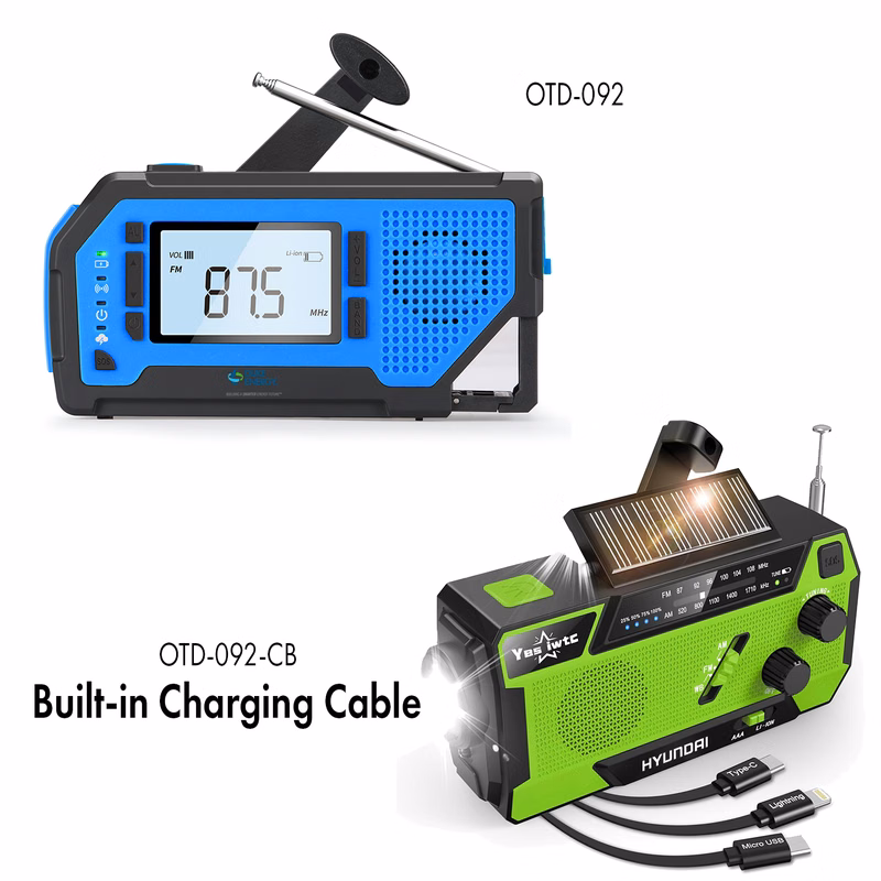 ResQ Emergency Weather Alert Radio – AM/FM/NOAA, 2000mAh Power Bank, Solar & Hand Crank