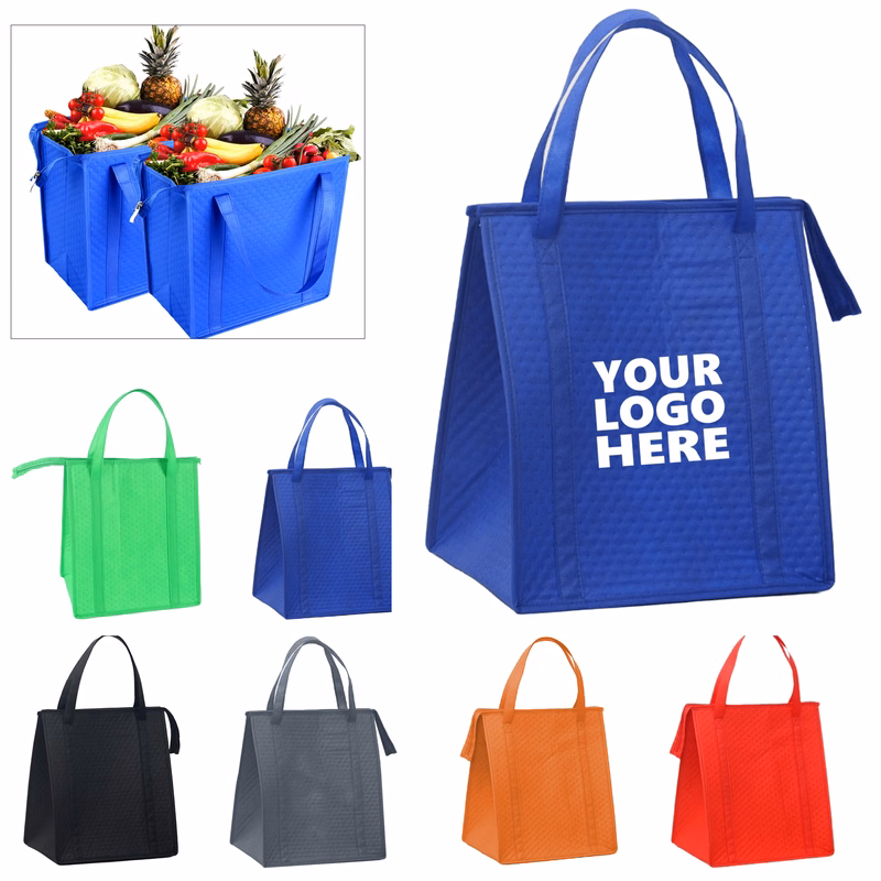 Reusable Insulated Lunch Tote Bag - Non-Woven Material