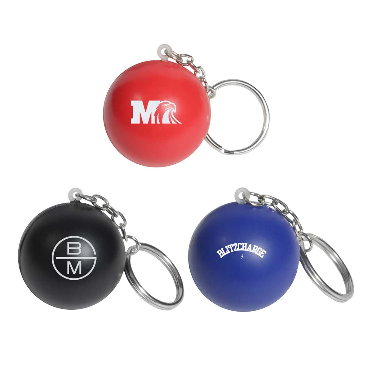 Round Stress Ball Keychain 1
