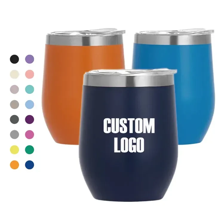 Eco-friendly Stemless Wine Cups with Lid 1