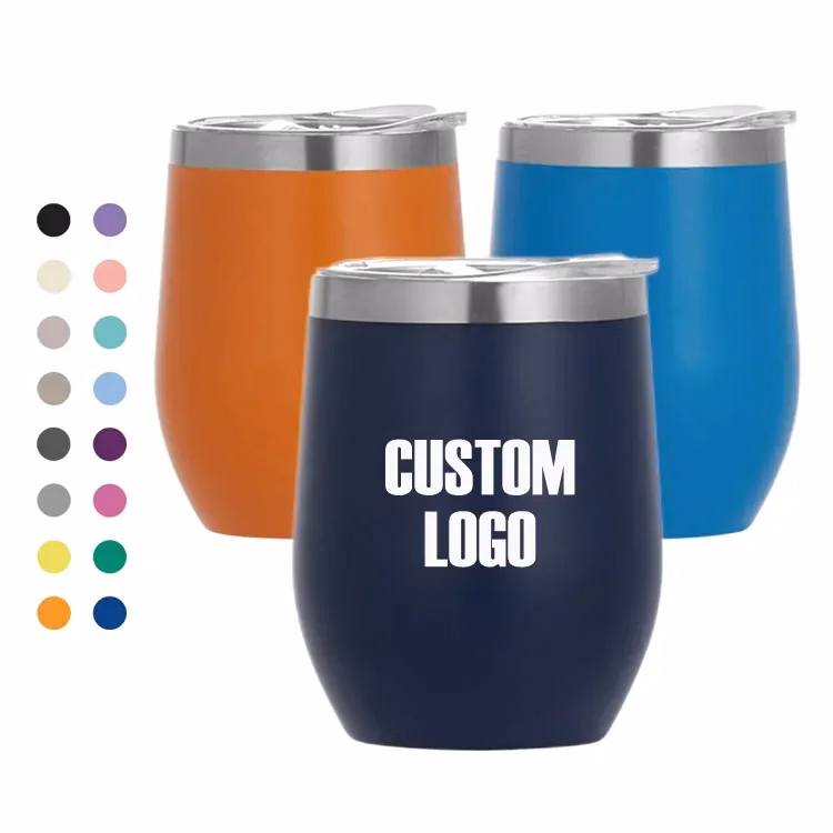 Eco-friendly Stemless Wine Cups with Lid